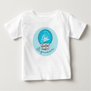 Camiseta Para Bebê Camiseta Infantil Engenheiro do Trem Azul Bebê Cho