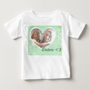 Camiseta Para Bebê Camiseta, Inserção de Foto em Formato de Coração