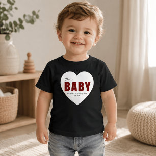 Camiseta Para Bebê Camiseta Moderna Personalizada Coração de Bebê