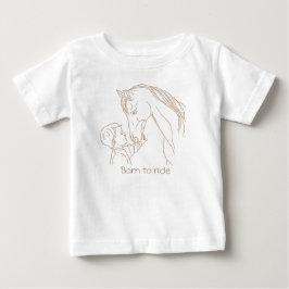 Camiseta Para Bebê Camiseta "Nascer a Caminhada" Bebê Cavalo | Tee eq