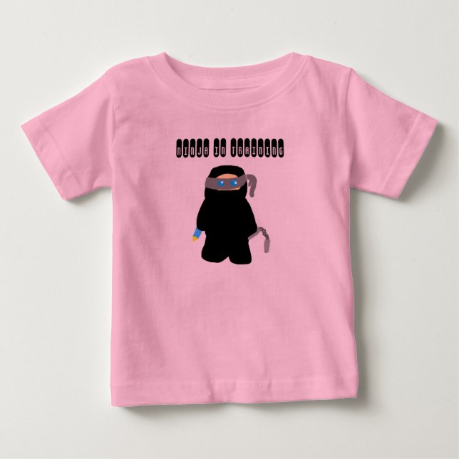 Camiseta Para Bebê Camiseta Ninja-In-Training do Bebê (Frente)