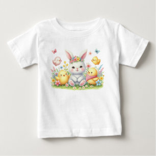 Camiseta Para Bebê Camiseta-Pastel Infantil de Primavera