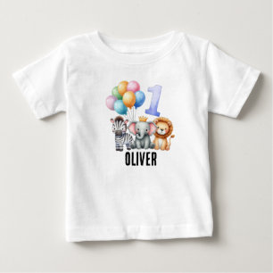 Camiseta Para Bebê Camiseta personalizada de 1º aniversário de bebê m