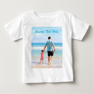 Camiseta Para Bebê Camiseta Personalizada de Bebê com Foto e Texto