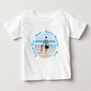 Camiseta Para Bebê Camiseta Personalizada de Bebê com Foto e Texto Cu