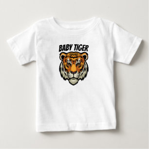 Camiseta Para Bebê Camiseta Personalizada de Tigre Bebê