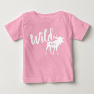Camiseta Para Bebê Camiseta-primeiro aniversario Selvagem de Uma Luz