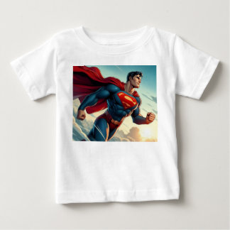Camiseta Para Bebê Camiseta Super Homem Bebê Jersey Fino