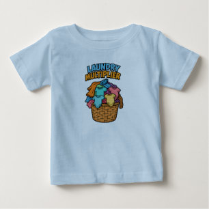 Camiseta Para Bebê Camiseta-T-Multiplicador de Lavagem