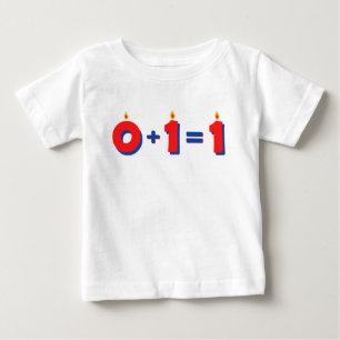 Camiseta Para Bebê Camiseta Um Bebê Menina Menino 1º Aniversário