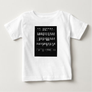 Camiseta Para Bebê Camisola branca da criança do velo