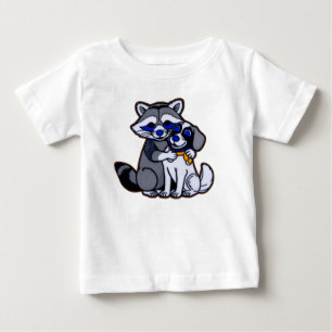 Camiseta Para Bebê Camisola-branca e amigos-do-cão