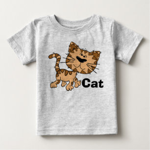 Camiseta Para Bebê Camisola do velo do gato da criança