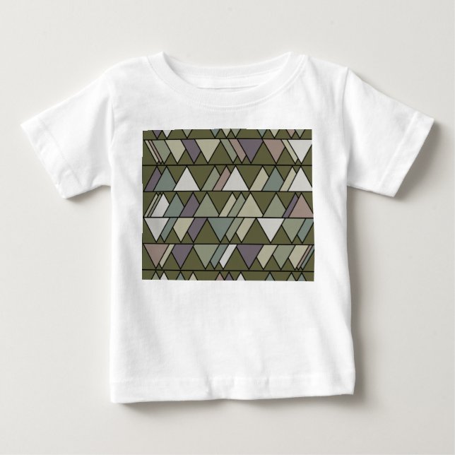 Camiseta Para Bebê Camo Triangles (Frente)