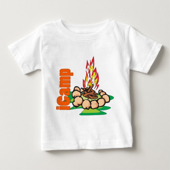 Camiseta Para Bebê Camp Camping Shirt (Frente)