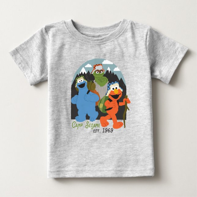 Camiseta Para Bebê Camp Sesame Street EST. 1969 (Frente)