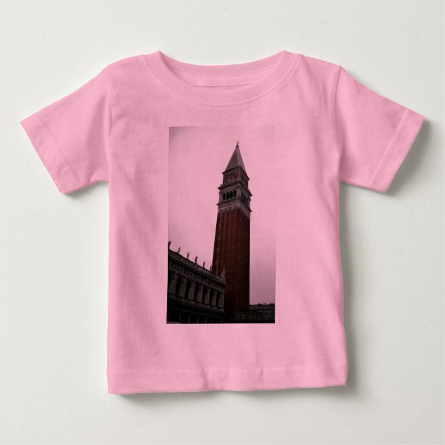 Camiseta Para Bebê Campanile Piazza San Marco (Frente)