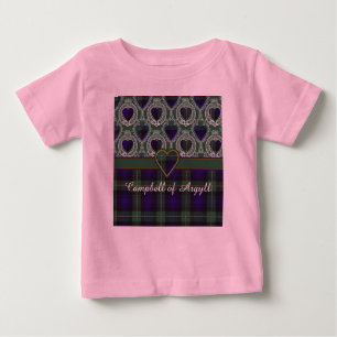 Camiseta Para Bebê Campbell of Argyll clan Xadrez Tartan escocês