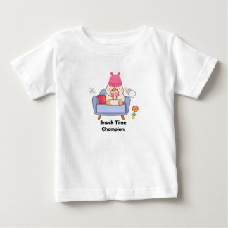 Camiseta Para Bebê Campeão da Hora do Lanche - Bebê Fofo