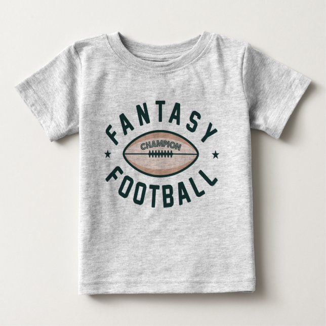 Camiseta Para Bebê Campeão do futebol da fantasia (Frente)