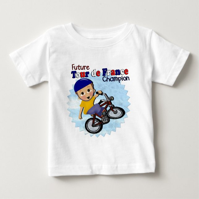 Camiseta Para Bebê Campeão futuro de Tour de France (Frente)
