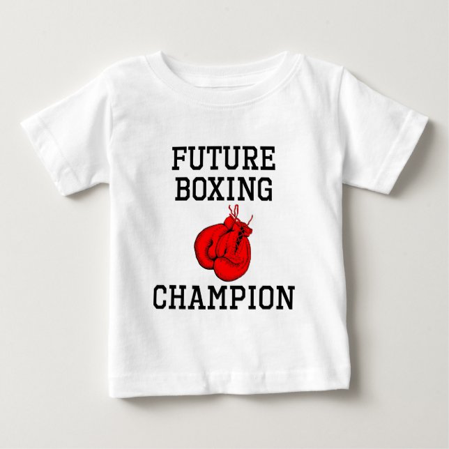 Camiseta Para Bebê Campeão futuro do encaixotamento (Frente)