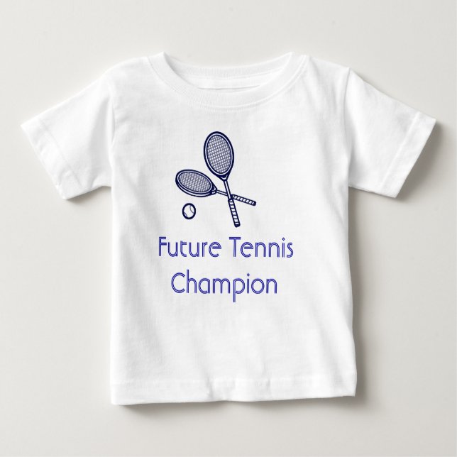 Camiseta Para Bebê Campeão futuro do tênis (Frente)