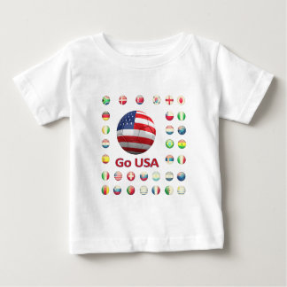 Camiseta Para Bebê Campeonato do mundo dos EUA África do Sul 2010
