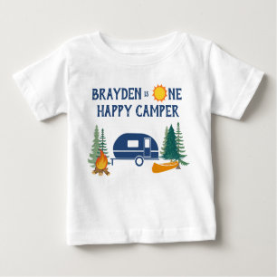 Camiseta Para Bebê Camper Boys First Birthday T Shirt