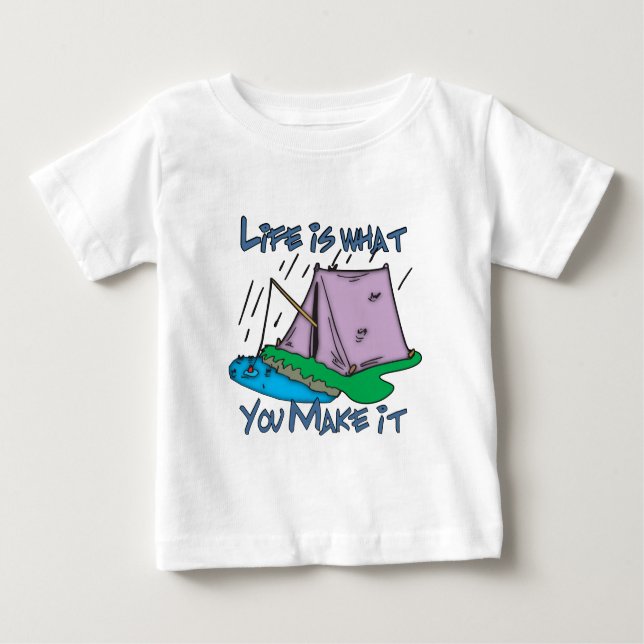 Camiseta Para Bebê Camping Life (Frente)