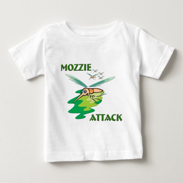 Camiseta Para Bebê Camping Mozzie (Frente)