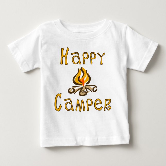 Camiseta Para Bebê campista feliz (Frente)