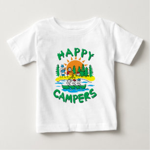 Camiseta Para Bebê Campistas felizes