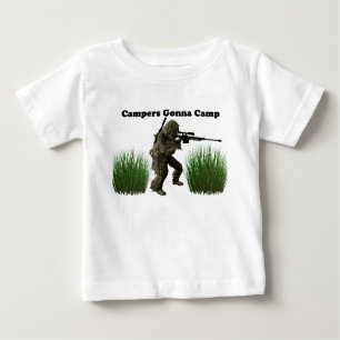 Camiseta Para Bebê Campistas que vão acampar