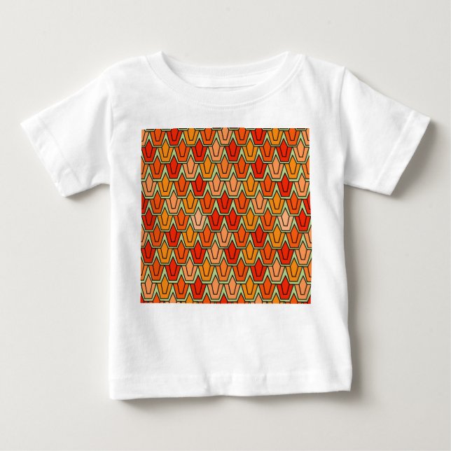 Camiseta Para Bebê Campo de Tulip Laranja (Frente)