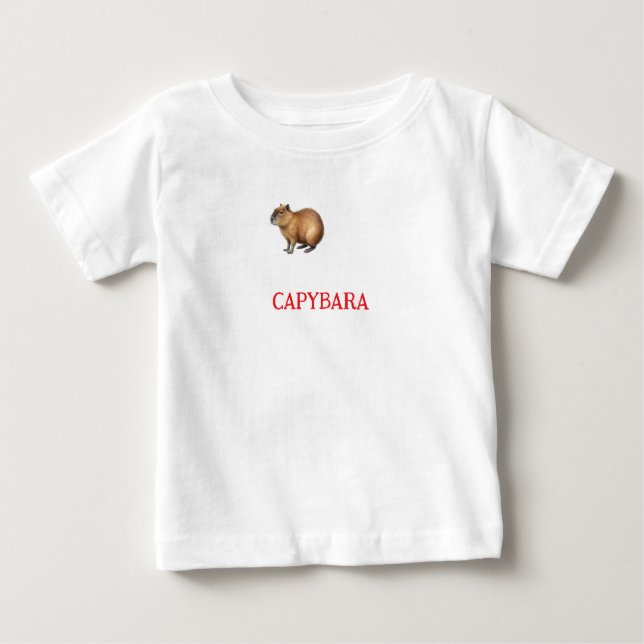Camiseta Para Bebê Camseta infantil unisex con la foto de capybara (Frente)