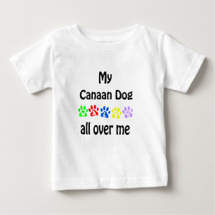 Camiseta Para Bebê Canaan Dog Walks Design