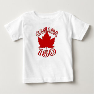 Camiseta Para Bebê Canadá 150 T-shirts Canadá Souvenir Baby Shirts