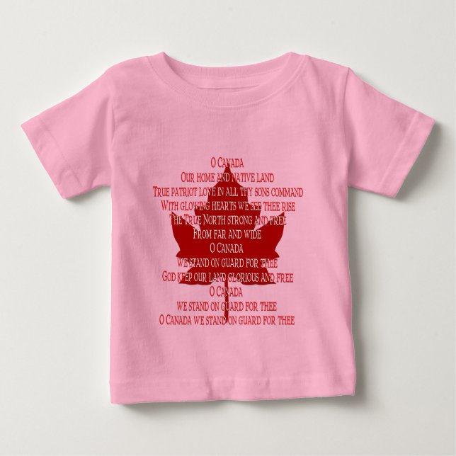 Camiseta Para Bebê Canadá Anhim Organic Baby Creeper Canada Shirt (Frente)
