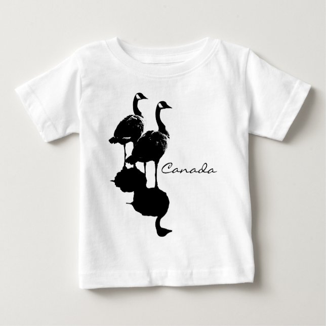 Camiseta Para Bebê Canada Goose Souvenir Baby T-shirts e Gifes (Frente)
