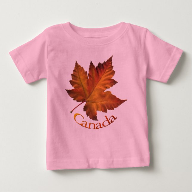 Camiseta Para Bebê Canadá Souvenir Baby T-shirt Toddler Canada Shirts (Frente)