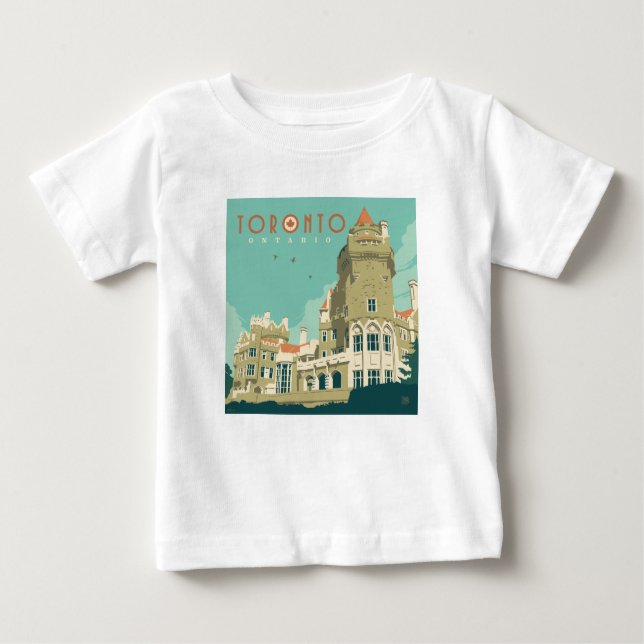 Camiseta Para Bebê Canadá | Toronto, Casa Loma (Frente)