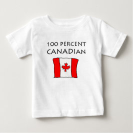 Camiseta Para Bebê Canadense de 100%