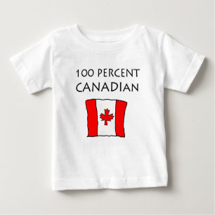 Camiseta Para Bebê Canadense de 100%