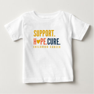 Camiseta Para Bebê cancer de infância cura esperança