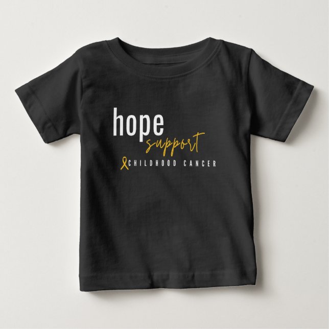 Camiseta Para Bebê cancer de infância de esperança de apoio Baby T-Sh (Frente)
