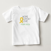 cancer de infância.hope#TeamName Custom Baby T-Shi
