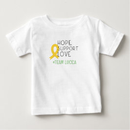Camiseta Para Bebê cancer de infância.hope#TeamName Custom Baby T-Shi