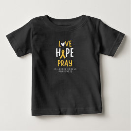 Camiseta Para Bebê cancer de infância.love.hope.reze. Baby T-Shirt