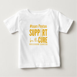 Camiseta Para Bebê cancer de infância nome personalizado suporte Cami